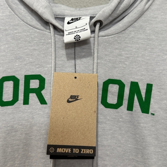 Nike Oregon Ducks Light Grey Lightweight Pullover Hooded Sweatshirt Size L - Picture 2 of 4